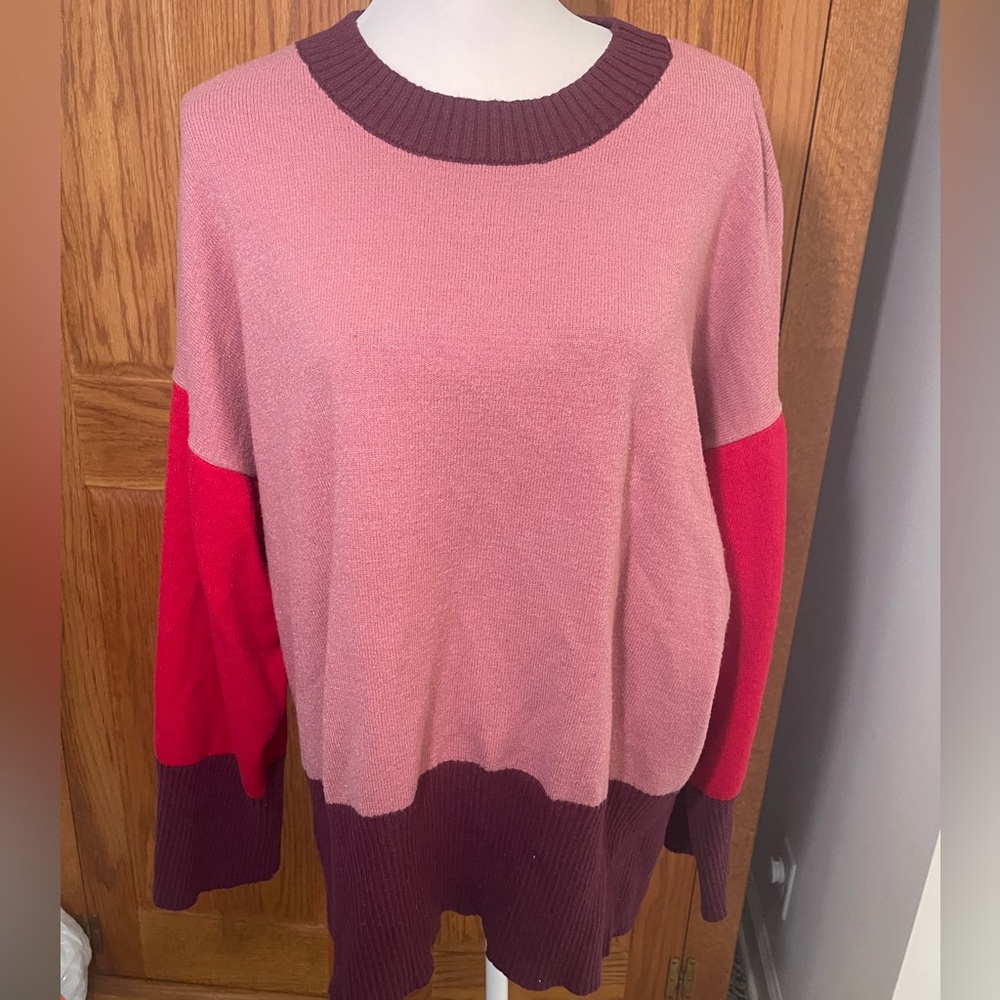 ELOQUII Color Block Sweater 22/24